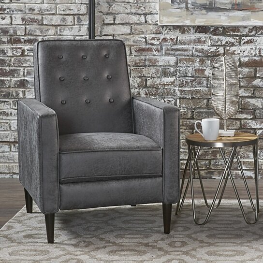 Mason Mid-Century Modern Tuft Back Recliner